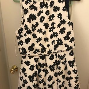 Dandelion black and white dress